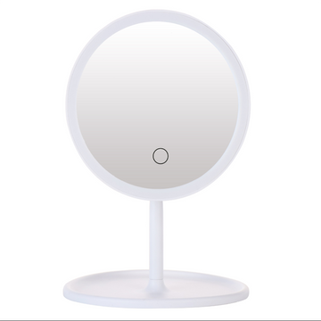 INN® Miroir de maquillage Bluetooth Smart LED Miroir maquillage Blanc Miroir de maquillage Étudiant Dortoir Miroir Simple Portable C
